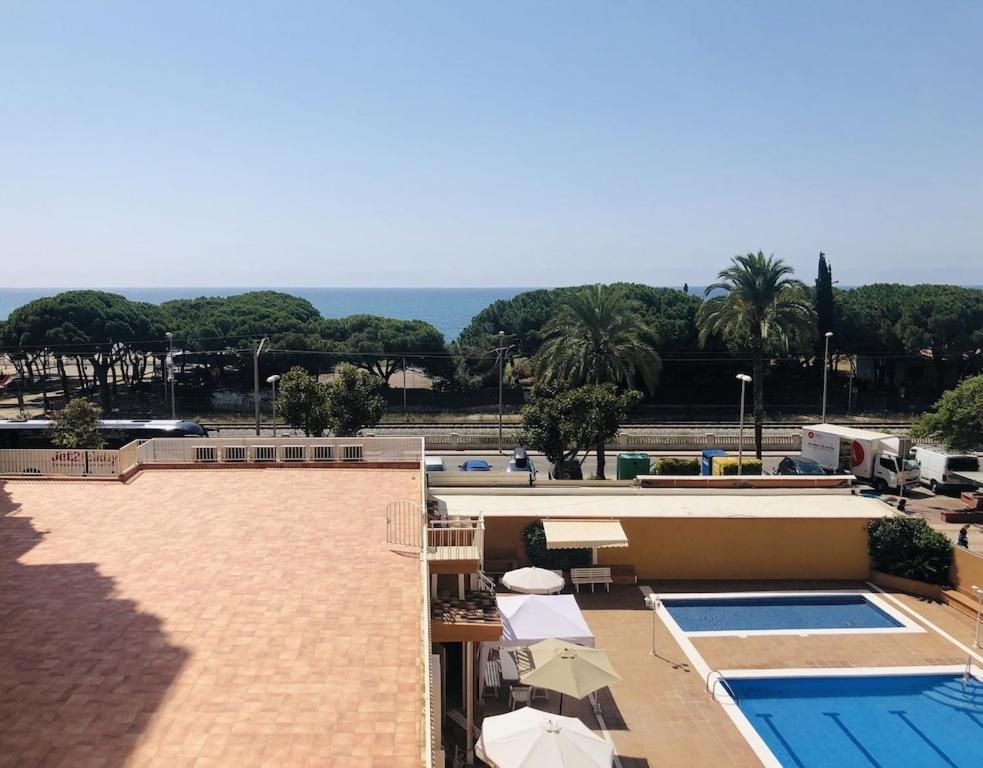 Apartamento Terraza Mar Malgrat de Mar Bagian luar foto